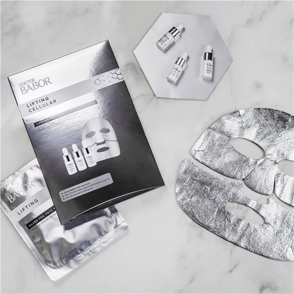 Doctor Babor Lifting Cellular Silver Foil Mask Anti Aging Ve Lifting Etkili İki Aşamalı Gümüş Kağıt Maske Seti